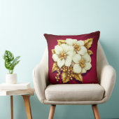 Oreiller d'anniversaire à fleurs d'hiver (Chaise)