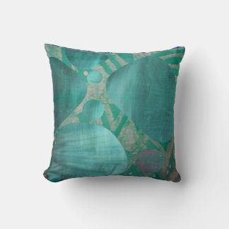 Oreiller d'art abstrait Aqua