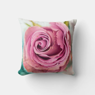 Oreiller d'art élégant à la rose florale vintage
