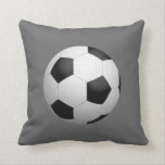 Oreiller de balle de soccer<br><div class="desc">BALLE DE FOOTBALL Le ballon de football noir et blanc classique, le coussin parfait pour aller avec votre coussin de football ref.</div>