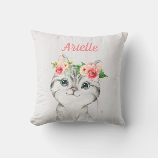 Oreiller de chaton personnalisé, Coussin de chat (Recto)