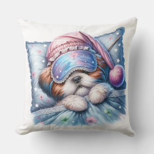 Oreiller de chien Havanais dormant mignon