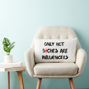 Oreiller de citation drôle d'influenceur pour la d