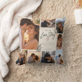 Oreiller de collage photo de notre histoire d'amou (Couverture)