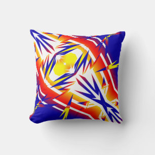 Oreiller de coussin abstrait d'art de vibrations p