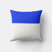 Oreiller de coussin d'amour bleu vif blanc (Verso)