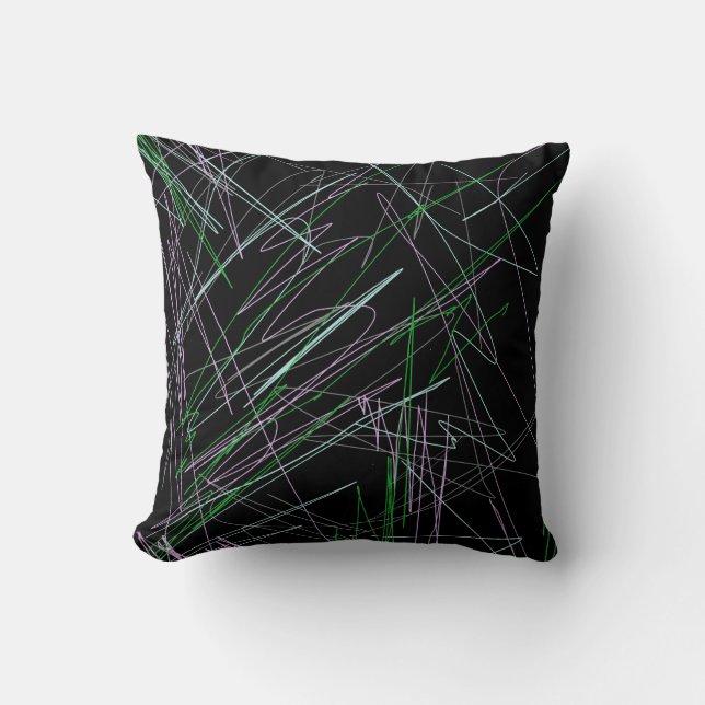 Oreiller de Coussin de Dessin d'Art Abstrait Funky (Recto)
