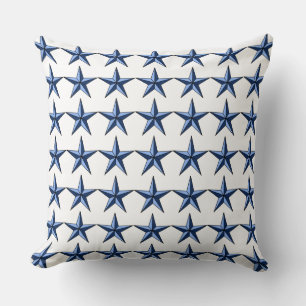 Oreiller de décoration Bleu Patriotique avec Étoil