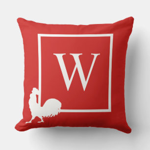 Oreiller de décoration de ferme avec monogramme in