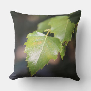 Oreiller de décoration de feuilles de bouleau de p