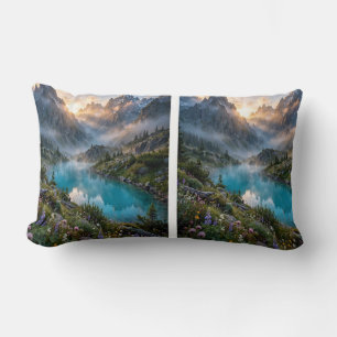 Oreiller de décoration Lever de soleil sur le lac