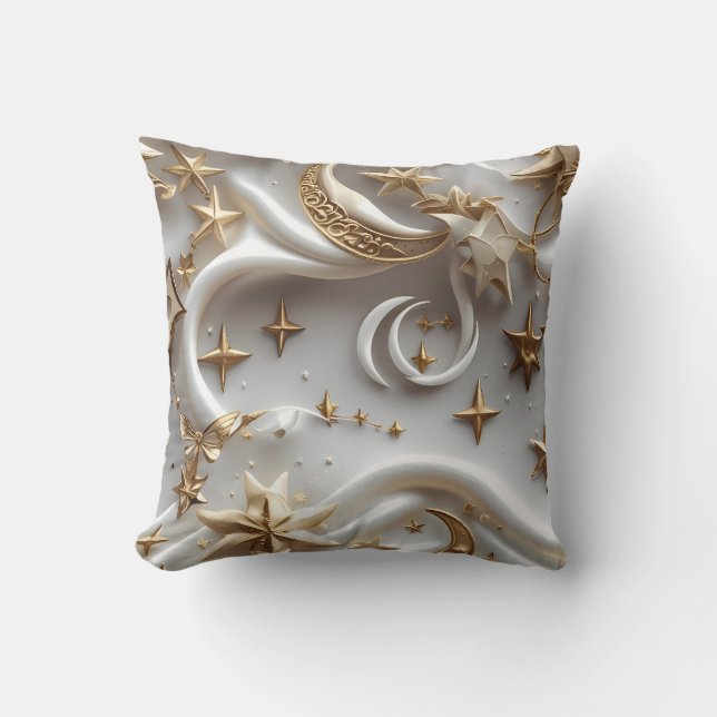 Oreiller de décoration – Luxe Alabaster Blanc Céle (Recto)