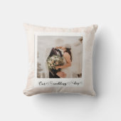 Oreiller de décoration photo de mariage personnali (Recto)