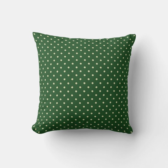 Oreiller de fête à motif pois verts (Recto)