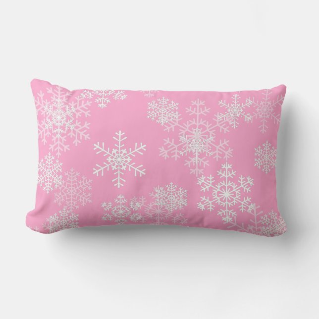 Oreiller de fête avec flocons de neige (Recto)