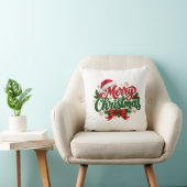 Oreiller de fête de Noël joyeux (Chaise)