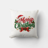 Oreiller de fête de Noël joyeux (Recto)