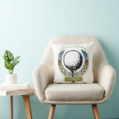 Oreiller de golfeur à monogramme de design de golf (Chaise)