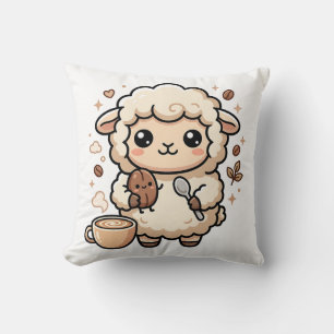 Oreiller de haricot de café de mouton mignon