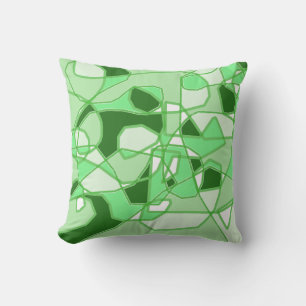 Oreiller de jet abstrait vert