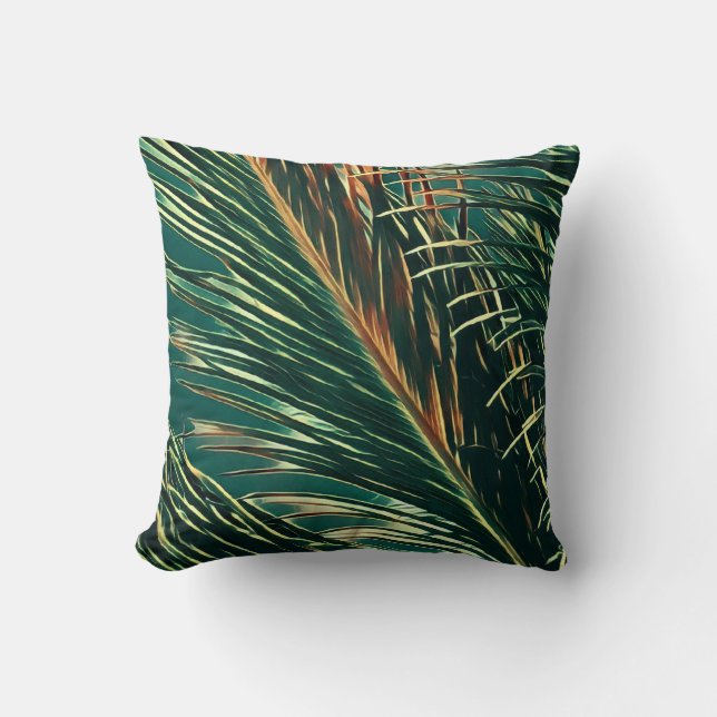Oreiller de jet avec feuille de palmier génial (Recto)
