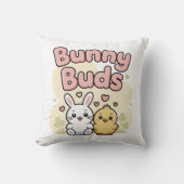 Oreiller de jet Cute Bunny Buds Pâques (Recto)