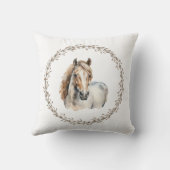 Oreiller de jet de cheval gris (Verso)