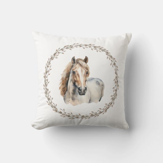 Oreiller de jet de cheval gris (Recto)