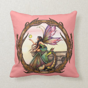 Oreiller de jet de fée et de dragon des orbes du d