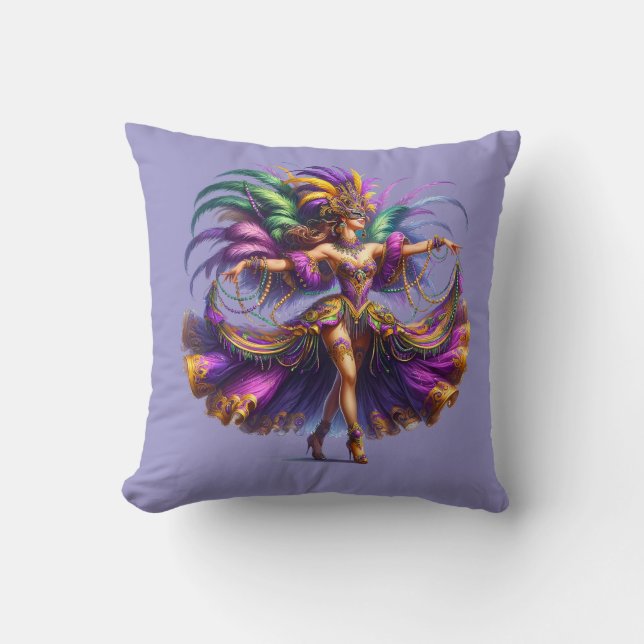 Oreiller de jet de Mardi Gras (Recto)