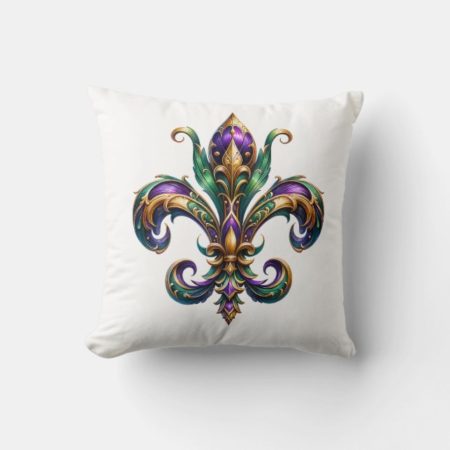 Oreiller de jet de Mardi Gras (Recto)