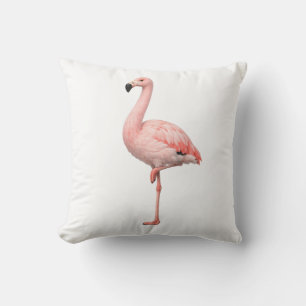 Oreiller de jet élégant flamant rose accent tropic
