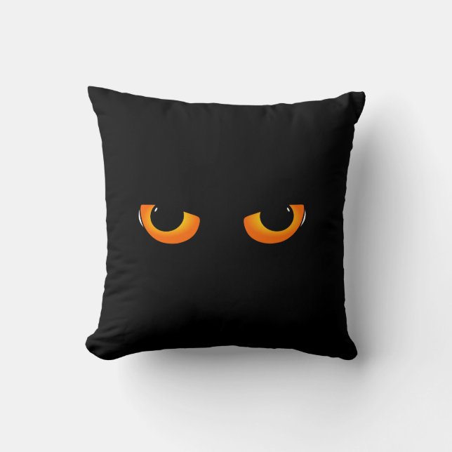 Oreiller de jet Halloween Chat Noir Décoration de  (Recto)