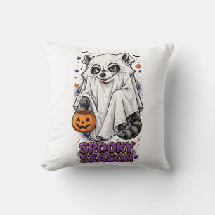 Oreiller de jet Halloween Raton laveur Fantôme Sai