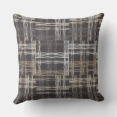 Oreiller de jet marron neutre (Verso)