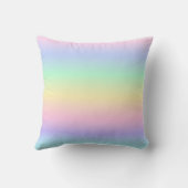 Oreiller de jet pastel arc-en-ciel avec initiale d (Verso)
