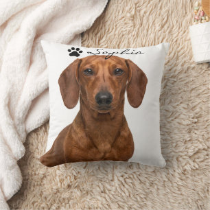 Oreiller de jet personnalisé avec photo de chien t