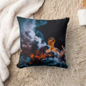 Oreiller de jet Phoenix Fire | Art Déco de flamme (Couverture)