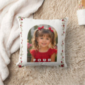 Oreiller de jet pour 4ème anniversaire Fille avec (Couverture)