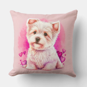 Oreiller de jeté Amour de chiot - Décoration de nu