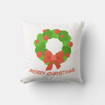 Oreiller de jeté Couronne de Noël