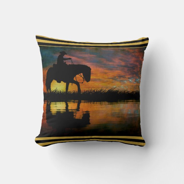 Oreiller de jeté Cowboy (Recto)
