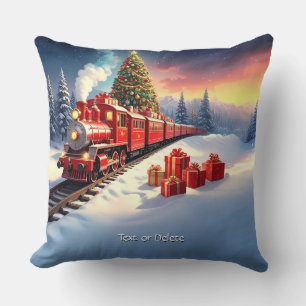 Oreiller de jeté de vacances d'arbre de Noël de tr