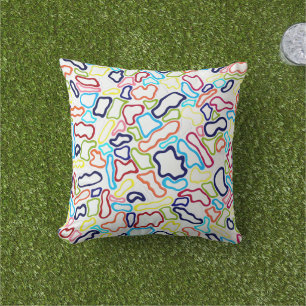 Oreiller de jeté extérieur 16 x 16 Bandes de cheve