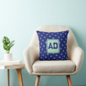 Oreiller de jeté personnalisé initial cool pour la (Chaise)