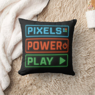 Oreiller de jeu – Pixels Power Play Décor de joueu