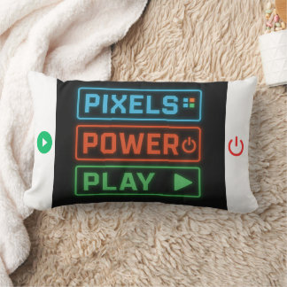 Oreiller de jeu Pixels Power Play – F rétro pixel 