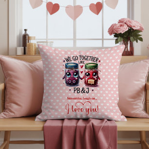 Oreiller de la Saint-Valentin au nom personnalisé,