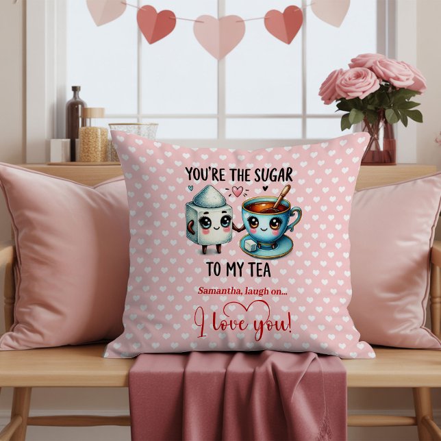 Oreiller de la Saint-Valentin en forme de nourritu (Custom Name Funny Food Cartoon Valentine Pillow

)