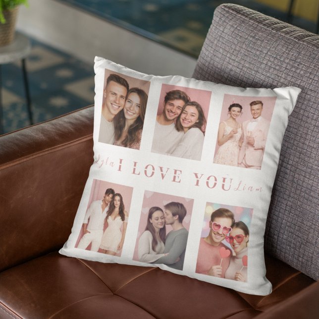 Oreiller de la Saint-Valentin | Photos de collage  (Créateur téléchargé)